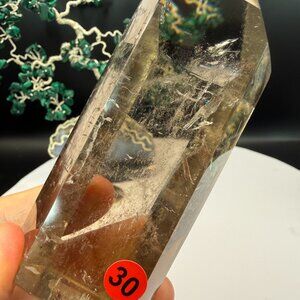 Smokey Quartz Point Tower 3.79” Tall Genuine Brazil Crystal Natural 30